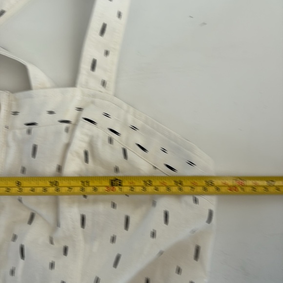 Illa Illa linen cream white pantsuit black detail button close criss cross strap - Picture 16 of 16